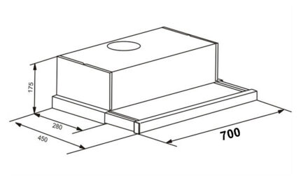 Máy hút mùi FASTER FS 70AT 70cm âm tủ (2) Bản vẽ kỹ thuật