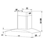 Máy hút mùi FEUER H38B 70cm 90cm kính cong (2)