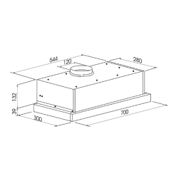 Máy hút mùi KOCHER K-6270BL 70cm âm tủ