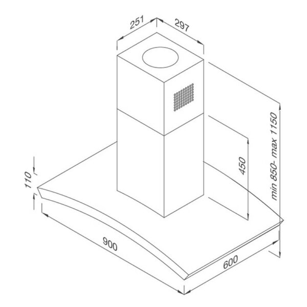 Máy hút mùi MALLOCA DUNE-I90S 90cm độc lập chữ t (1)