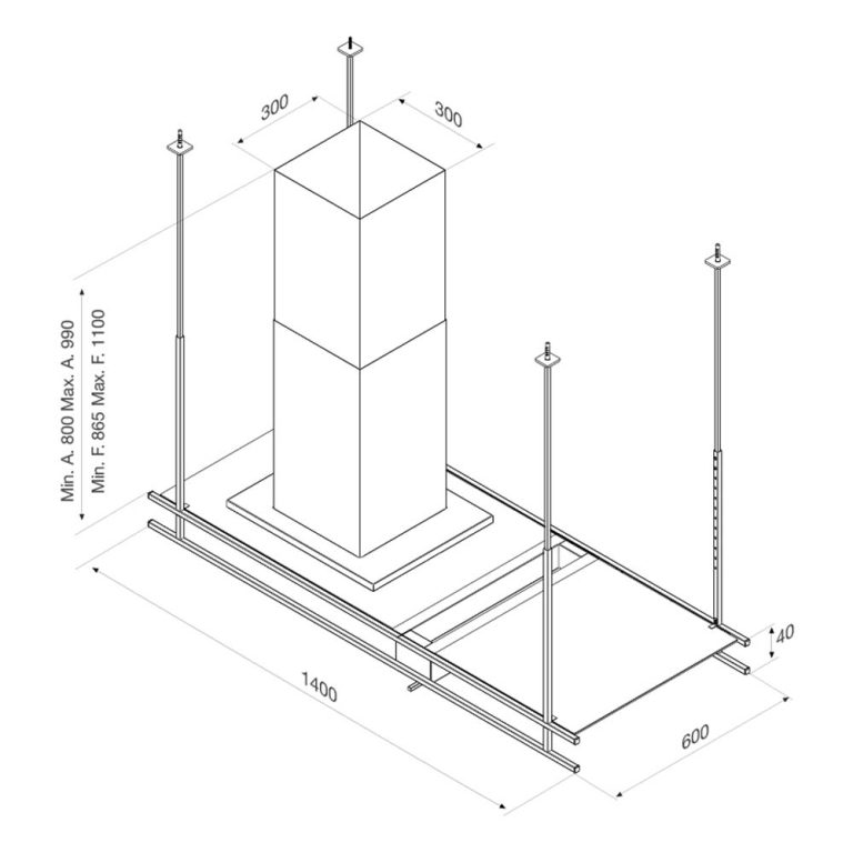 Máy hút mùi MALLOCA INDUST K140B 140cm độc lập (1)