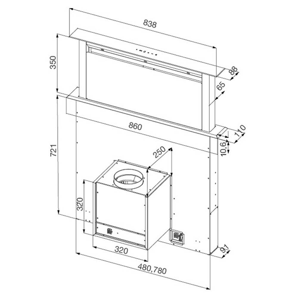 Máy hút mùi MALLOCA LIFT-K6008 80cm âm bàn (1)