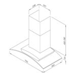 Máy hút mùi MALLOCA MC 1070 70cm kính cong - Ảnh 2