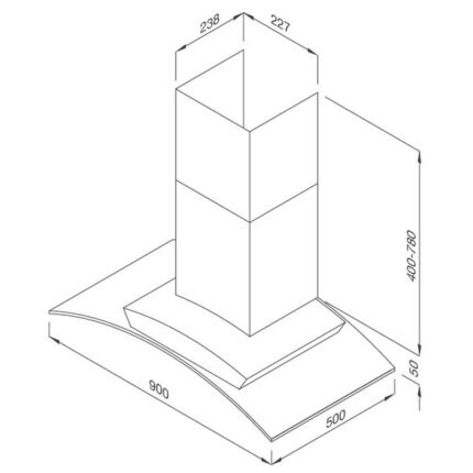 Máy hút mùi MALLOCA MC 1090 90cm kính cong (1)