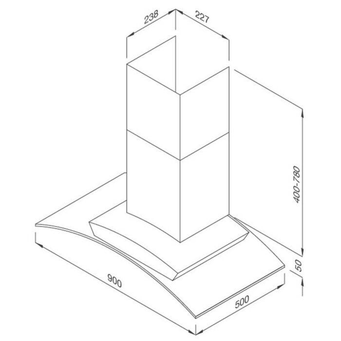 Máy hút mùi MALLOCA MC 1090 90cm kính cong (1)