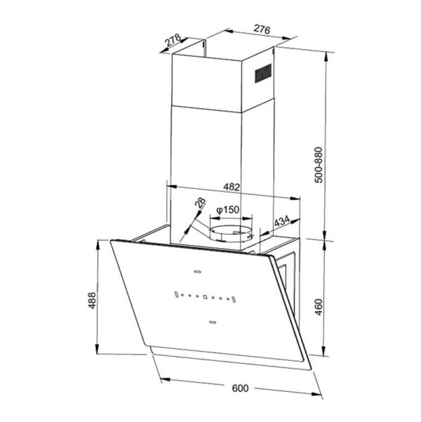 Máy hút mùi MALLOCA MC 60GTC 60cm kính vát (1)