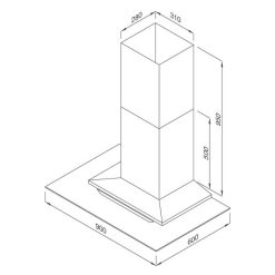 Máy hút mùi MALLOCA MC 9066 ISLAND NEW 90cm chữ t (1)