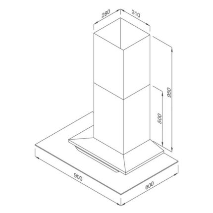 Máy hút mùi MALLOCA MC 9066 ISLAND NEW 90cm chữ t (1)