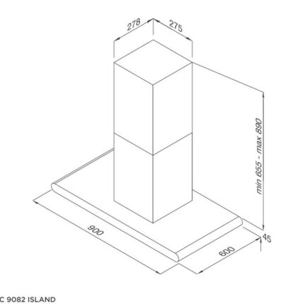 Máy hút mùi MALLOCA MC 9082 ISLAND 90cm độc lập chữ t (1)