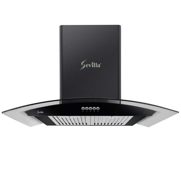 Máy hút mùi SEVILLA SV-325 BLACK 70cm kính cong