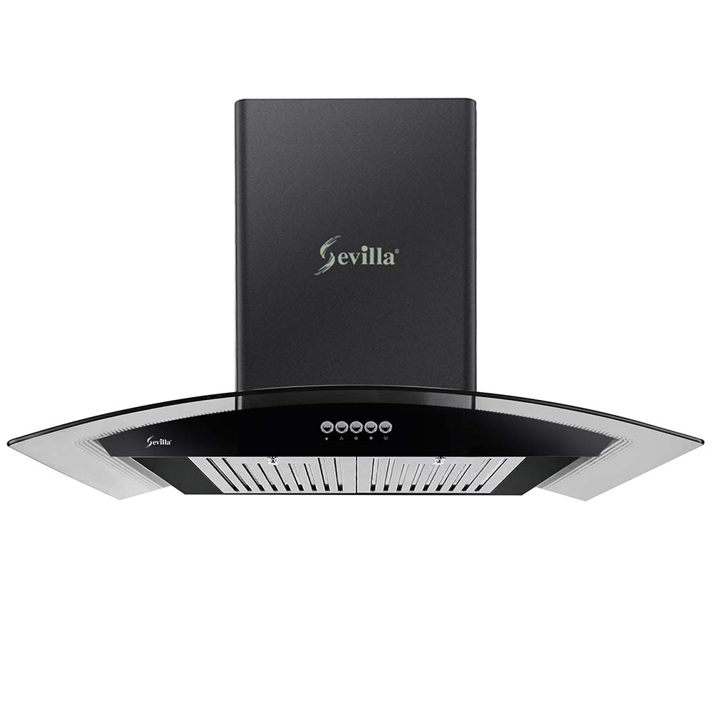 Máy hút mùi SEVILLA SV-325 BLACK 70cm kính cong