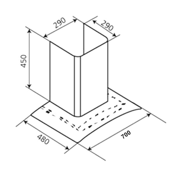 Máy hút mùi SEVILLA SV-325 BLACK 70cm kính cong (1)