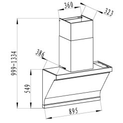 Máy hút mùi SEVILLA SV-BK98 90cm kính vát (1)