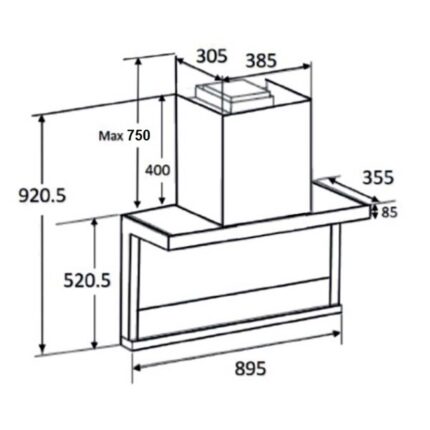 Máy hút mùi SEVILLA SV-BK99 90cm kính vát (1)