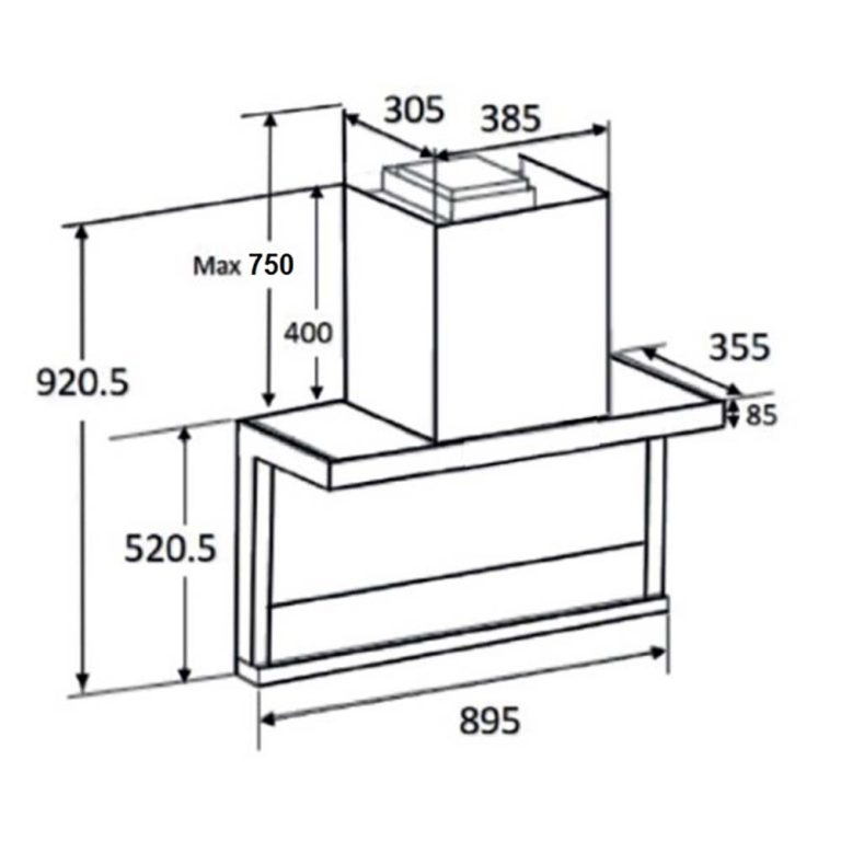 Máy hút mùi SEVILLA SV-BK99 90cm kính vát (1)