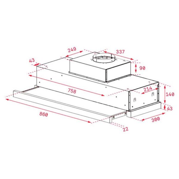 Máy hút mùi TEKA CNL 6815 PLUS âm tủ