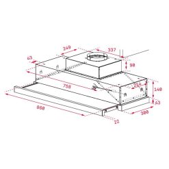 Máy hút mùi TEKA CNL 9610 âm tủ