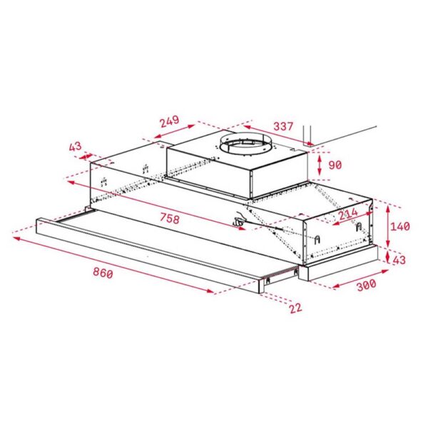 Máy hút mùi TEKA CNL 9610 âm tủ