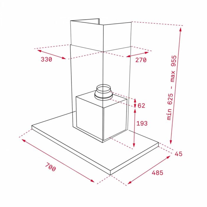 Máy hút mùi TEKA DPL 786 T chữ t