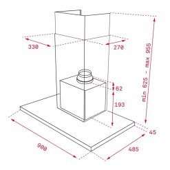 Máy hút mùi TEKA DPL 986 T chữ t