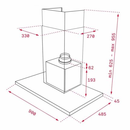 Máy hút mùi TEKA DPL 986 T chữ t
