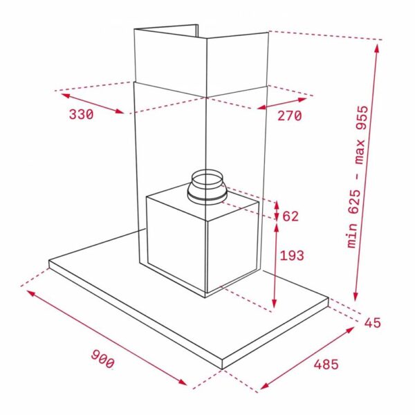 Máy hút mùi TEKA DPL 986 T chữ t