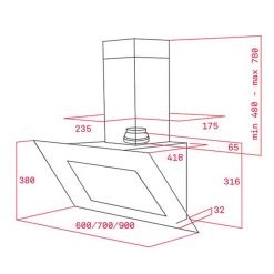 Máy hút mùi TEKA DVT 985 WH kính vát (1)