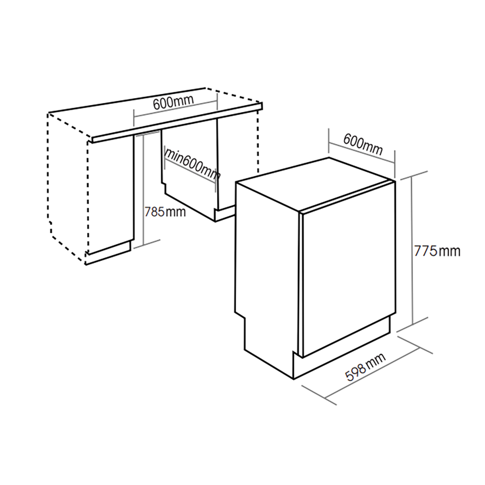 Máy rửa bát BAUER SBW6BEU15F độc lập (2)