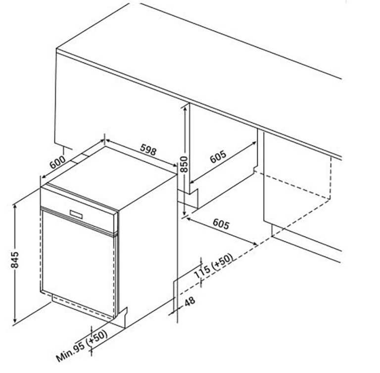 Máy rửa bát FANDI FD-SMS14EU86AS độc lập