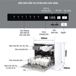 Máy rửa bát KOCHER KDEU-8838BL để bàn (1)