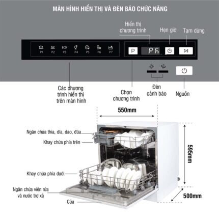 Máy rửa bát KOCHER KDEU-8838BL để bàn (1)