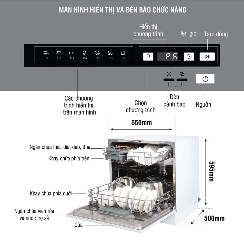 Máy rửa bát KOCHER KDEU-8838BL để bàn (1)