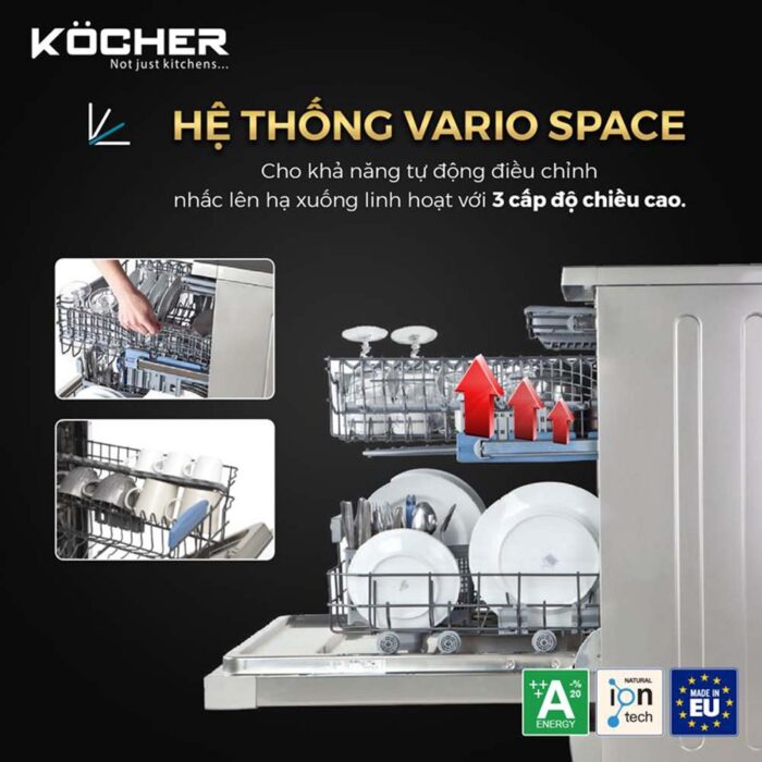 Máy rửa bát KOCHER KDEU-8855S7 độc lập (1)