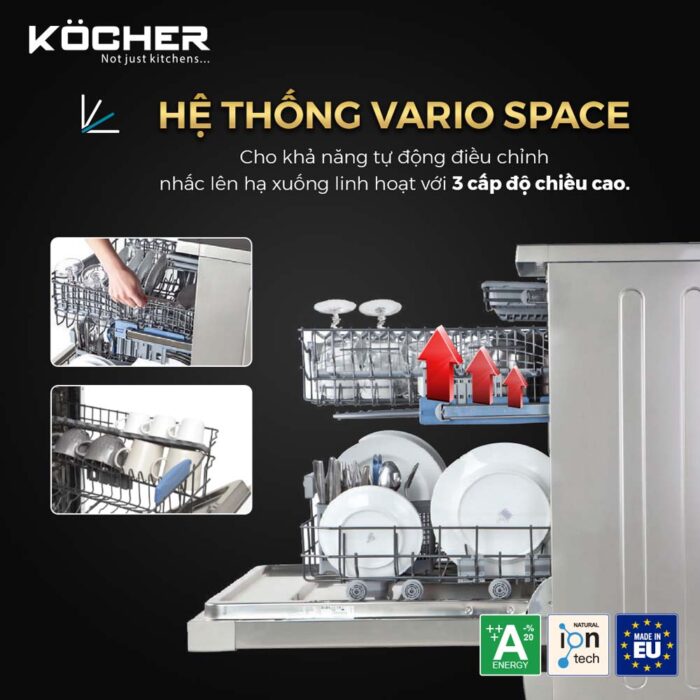 Máy rửa bát KOCHER KDEU-8866S8 độc lập (1)