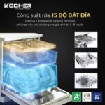 Máy rửa bát KOCHER KDEU-8866S8 độc lập (1)