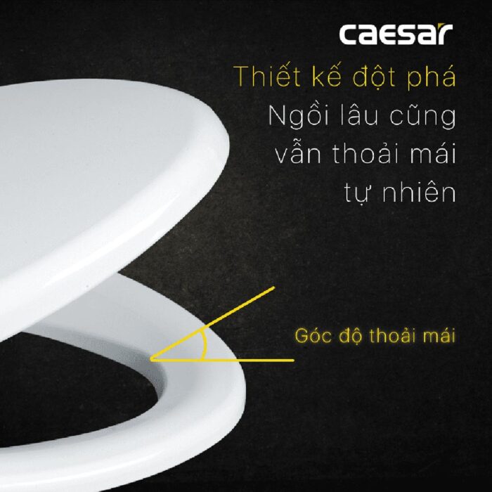 Nắp bồn cầu CAESAR M220 rơi thường - Ảnh 5