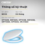 Nắp bồn cầu CAESAR M220 rơi thường - Ảnh 6