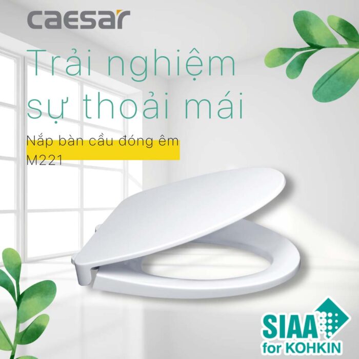 Nắp bồn cầu CAESAR M221 rơi êm - Ảnh 2