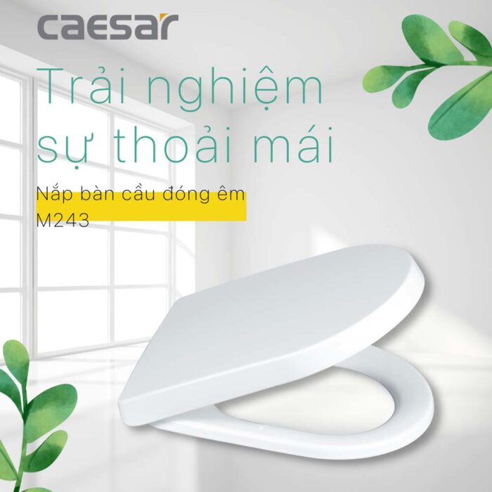 Nắp bồn cầu CAESAR M243 rơi êm - Ảnh 2