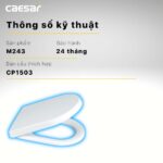Nắp bồn cầu CAESAR M243 rơi êm - Ảnh 7