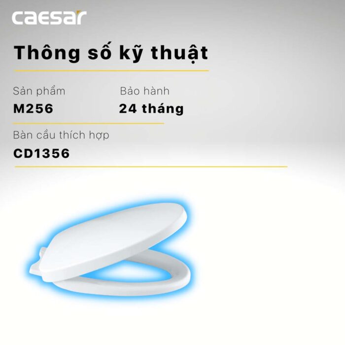 Nắp bồn cầu CAESAR M256 rơi êm - Ảnh 7