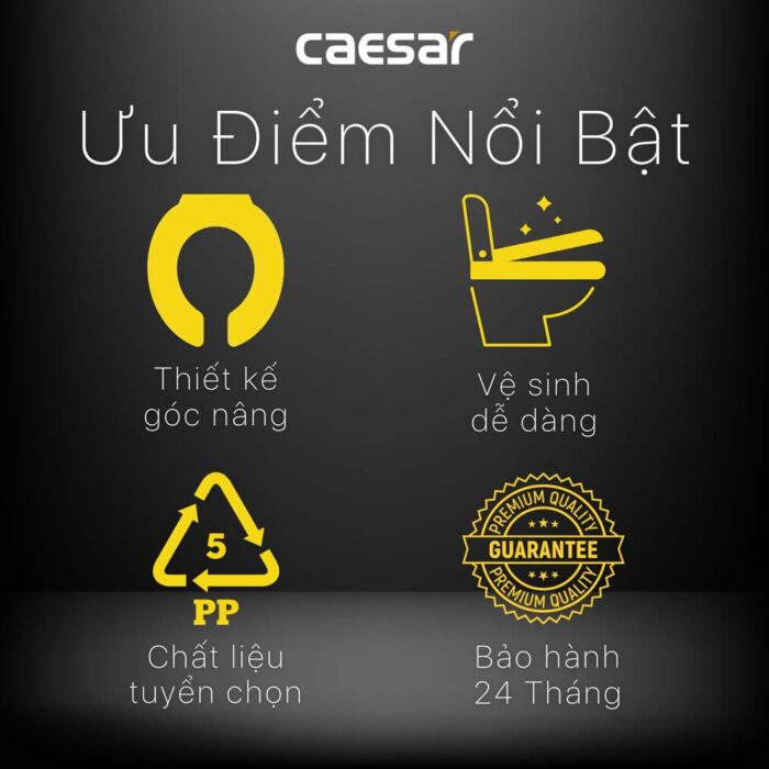 Nắp bồn cầu CAESAR M282 trẻ em rơi thường - Ảnh 3
