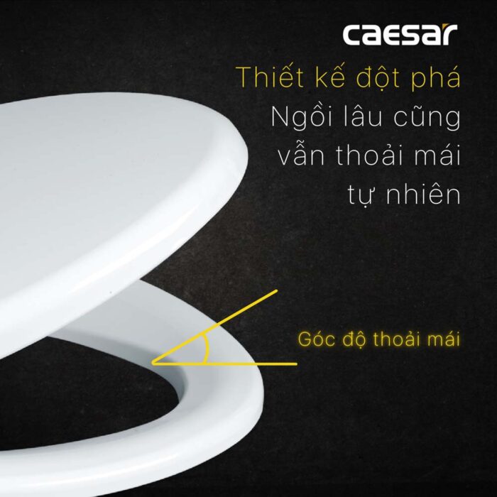 Nắp bồn cầu CAESAR MS220 rơi êm - Ảnh 6
