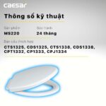 Nắp bồn cầu CAESAR MS220 rơi êm - Ảnh 7
