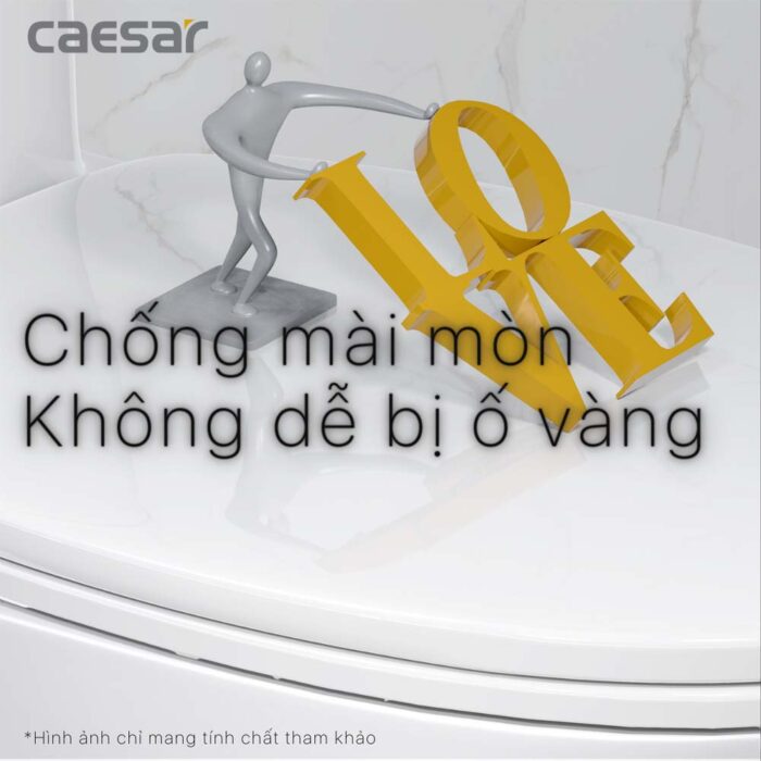 Nắp bồn cầu CAESAR MU234 rơi êm - Ảnh 5