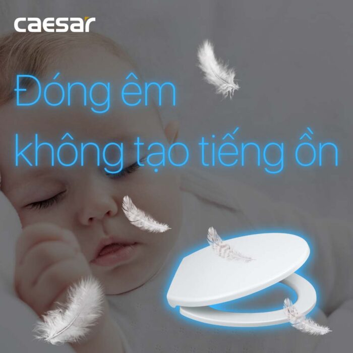 Nắp bồn cầu CAESAR MU234 rơi êm - Ảnh 7