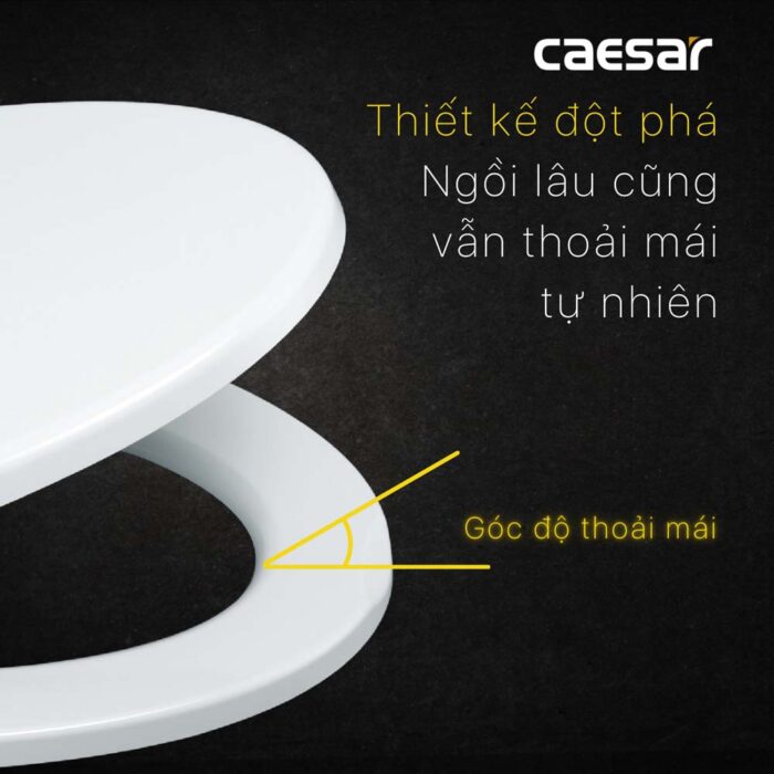 Nắp bồn cầu CAESAR MU234 rơi êm - Ảnh 8
