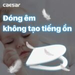 Nắp bồn cầu CAESAR MU235 rơi êm - Ảnh 9