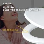 Nắp bồn cầu CAESAR MU235 rơi êm - Ảnh 10