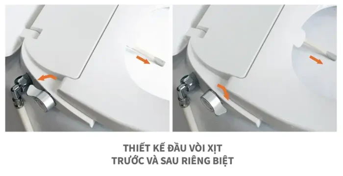 Bồn cầu thông minh CAESAR CD1345 TAF060 nắp rửa cơ - Ảnh 4